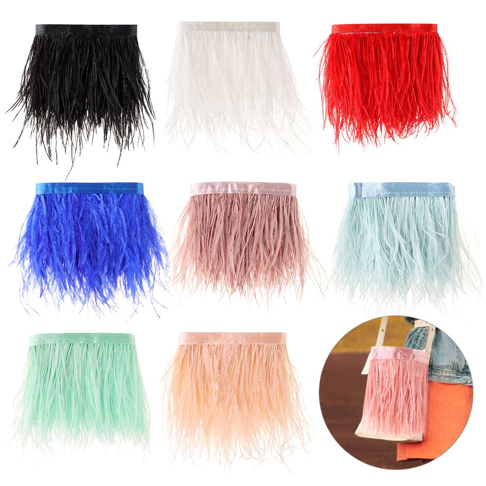 Wedding Dress Supply - 1 Meter Ostrich Feathers Trim 8-10