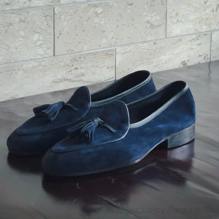 Tassel Decor Men Loafers Navy  - Wedding Dress Supply 评论和价格