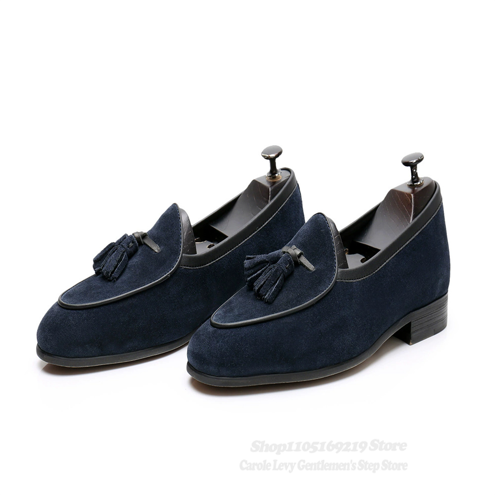 Tassel Decor Men Loafers Navy  - Wedding Dress Supply 评论和价格