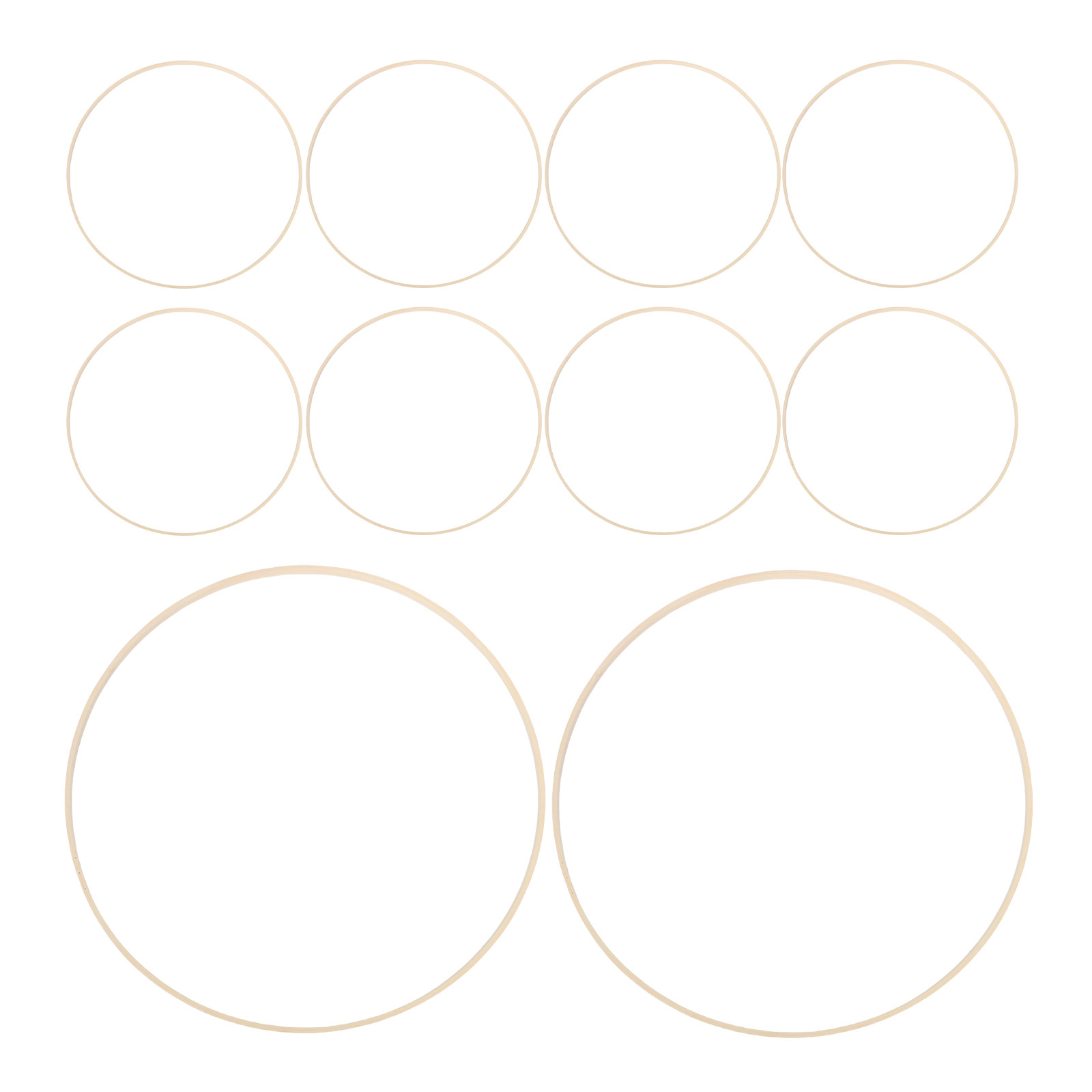 10Pcs Bamboo Floral Hoops Rust - Wedding Supply Decor 评论和价格