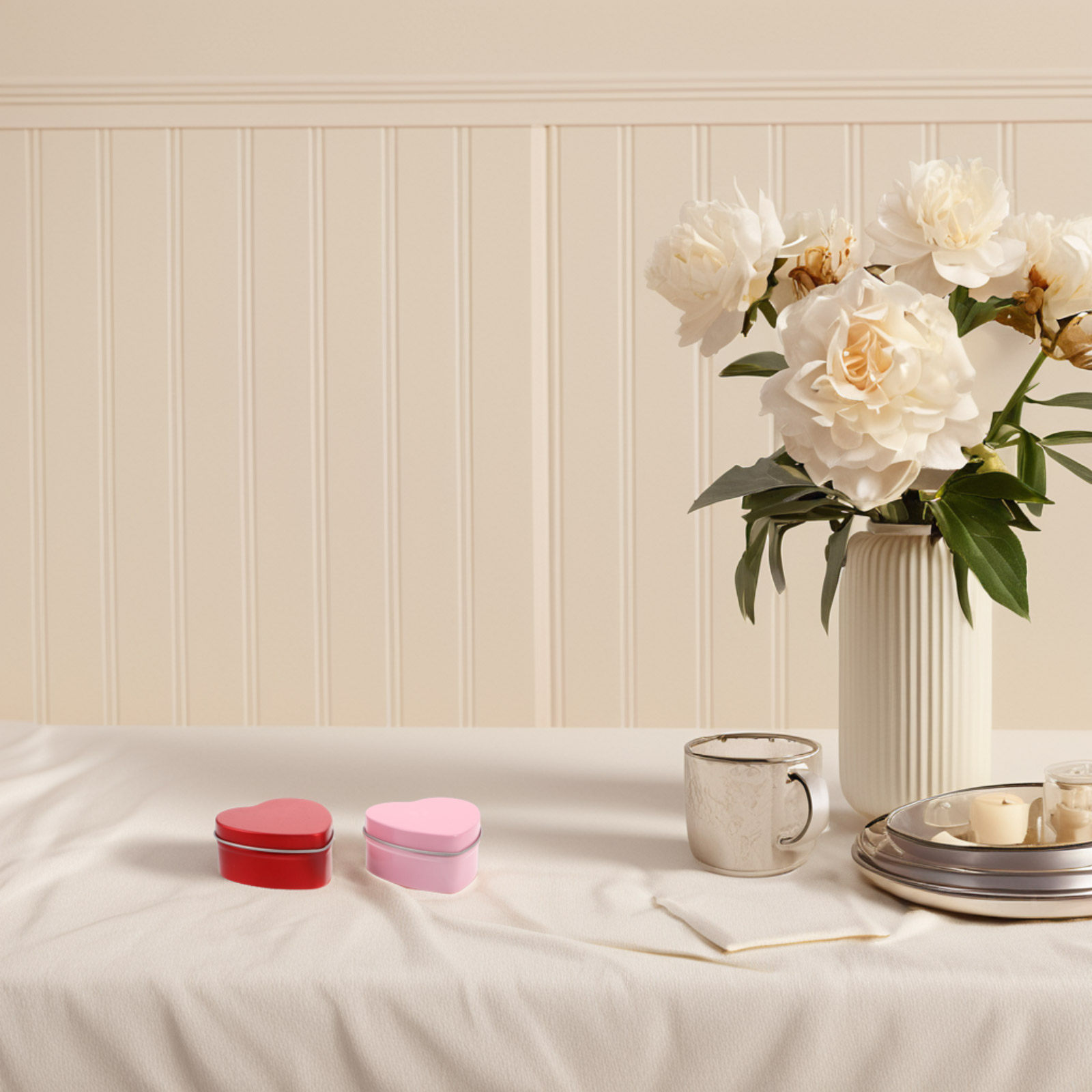 6Pcs Heart Design Matte Tin Bo - Wedding Solution 评论和价格