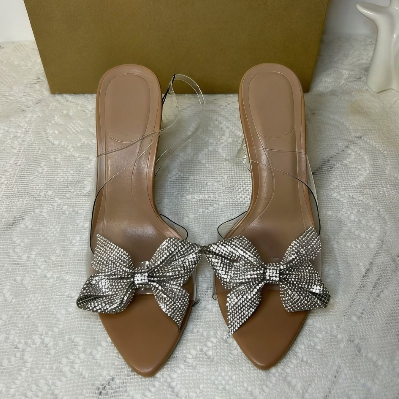 Clear PVC Rhinestone Bow Heels - Wedding Shop 评论和价格