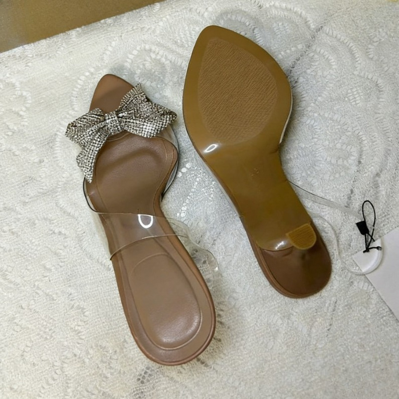 Clear PVC Rhinestone Bow Heels - Wedding Shop 评论和价格