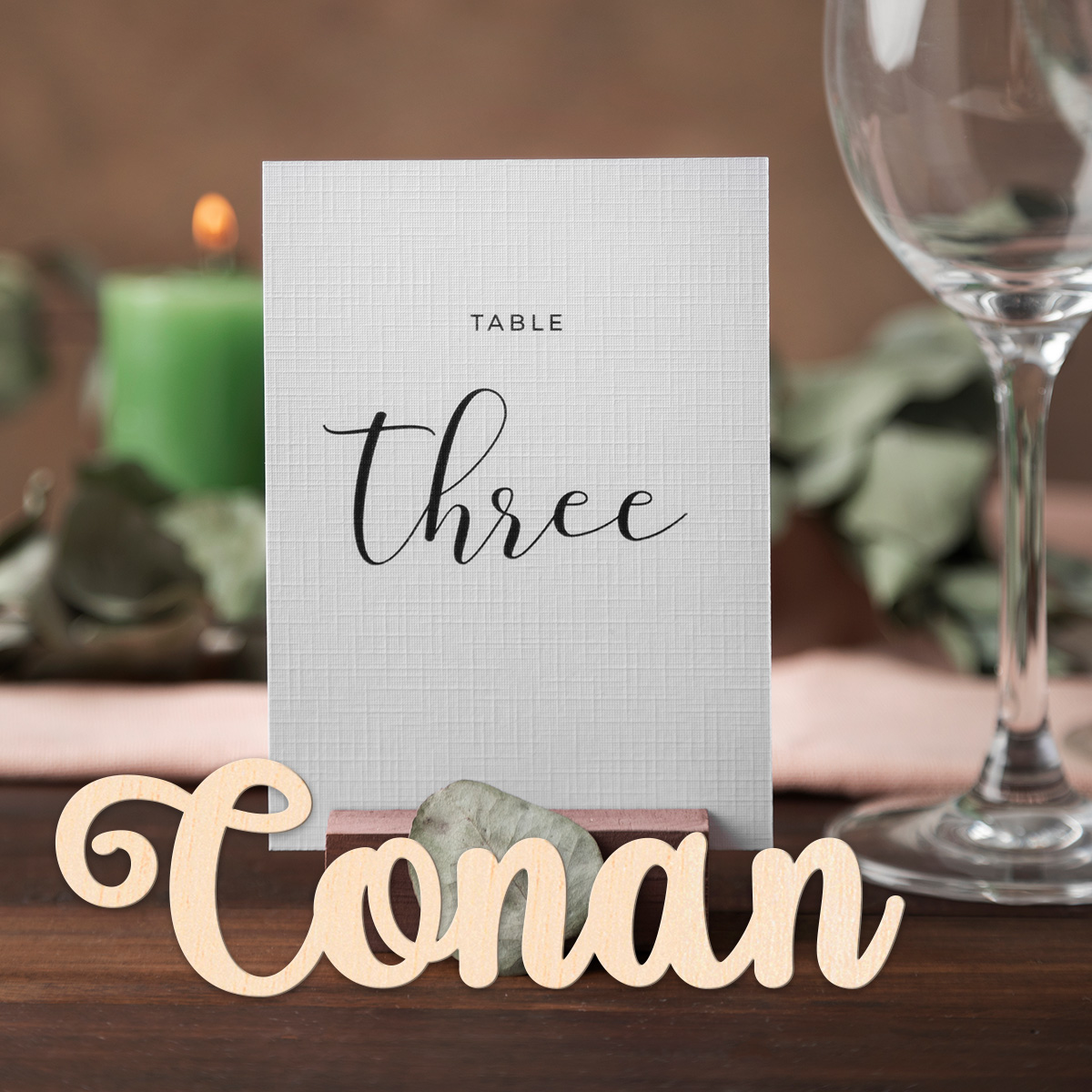 Customized solid wood name tag - Wedding Shop 评论和价格